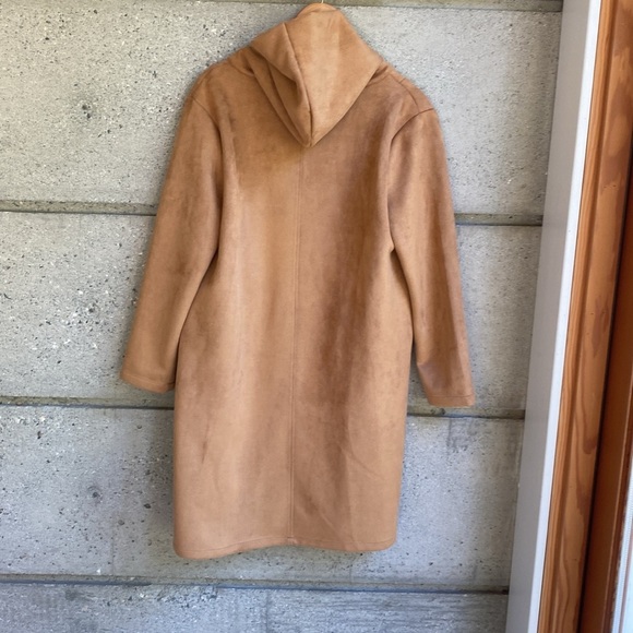 Laprimo Brushed Faux Suede Hooded Coat - Picture 8 of 12